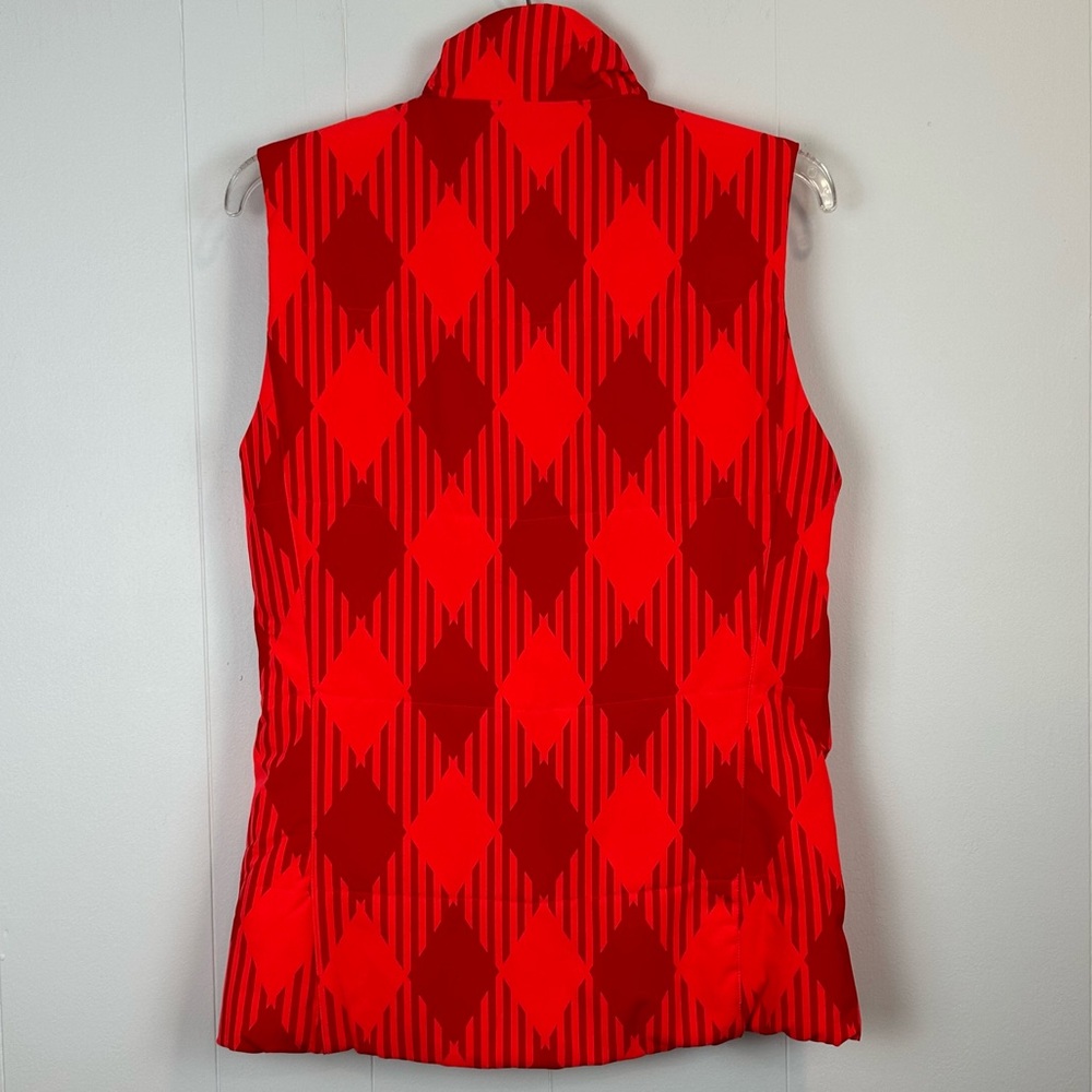 Nike Golf Sport DWR Quilted Plaid Argyle Zip Front Puffer Vest Women’s Size S🔥 - Picture 3 of 11